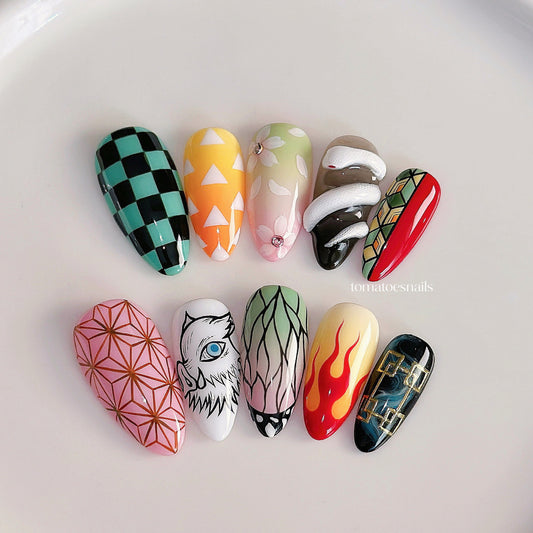 Anime Nails (Demon) Nail Box Included