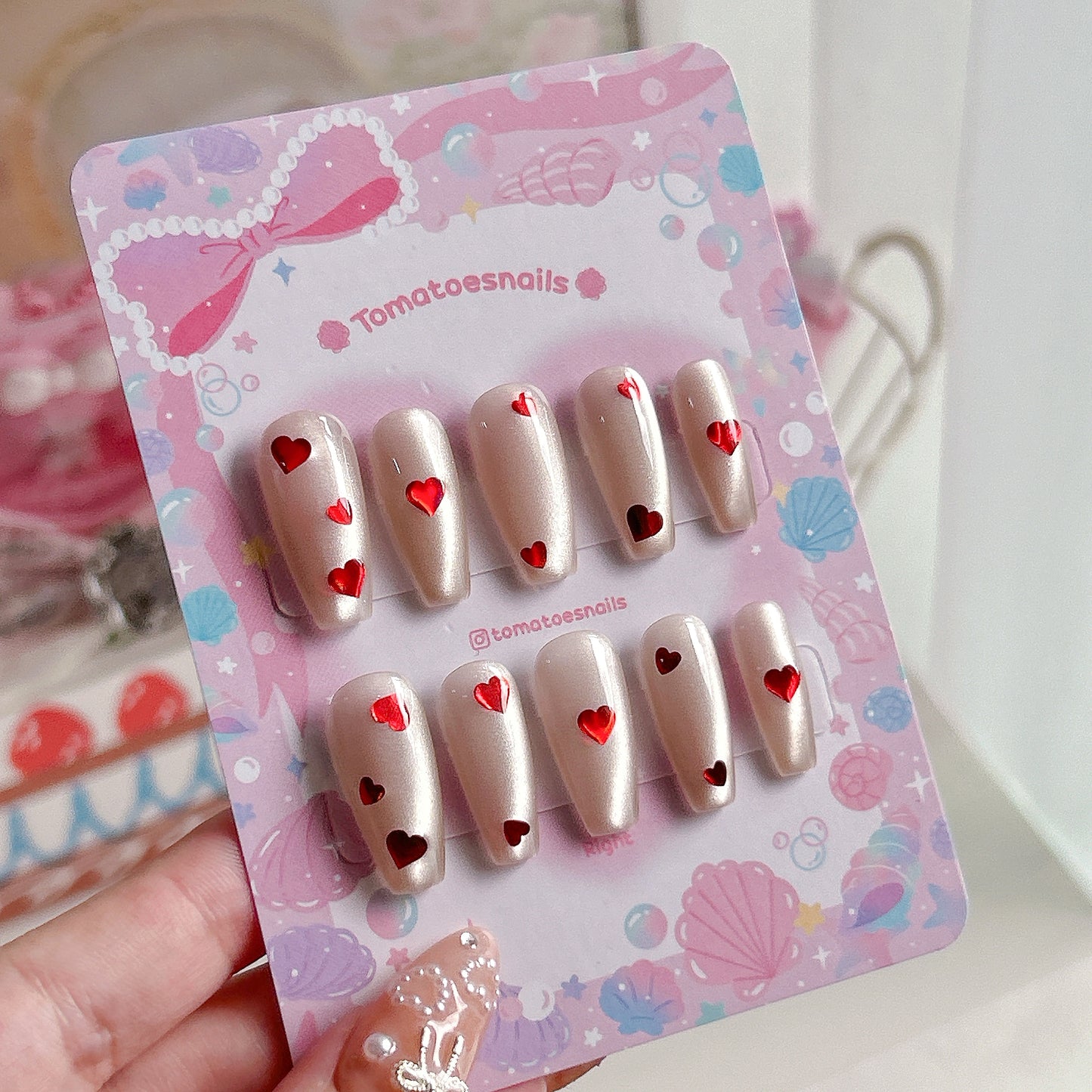 Mini Red Heart Satin