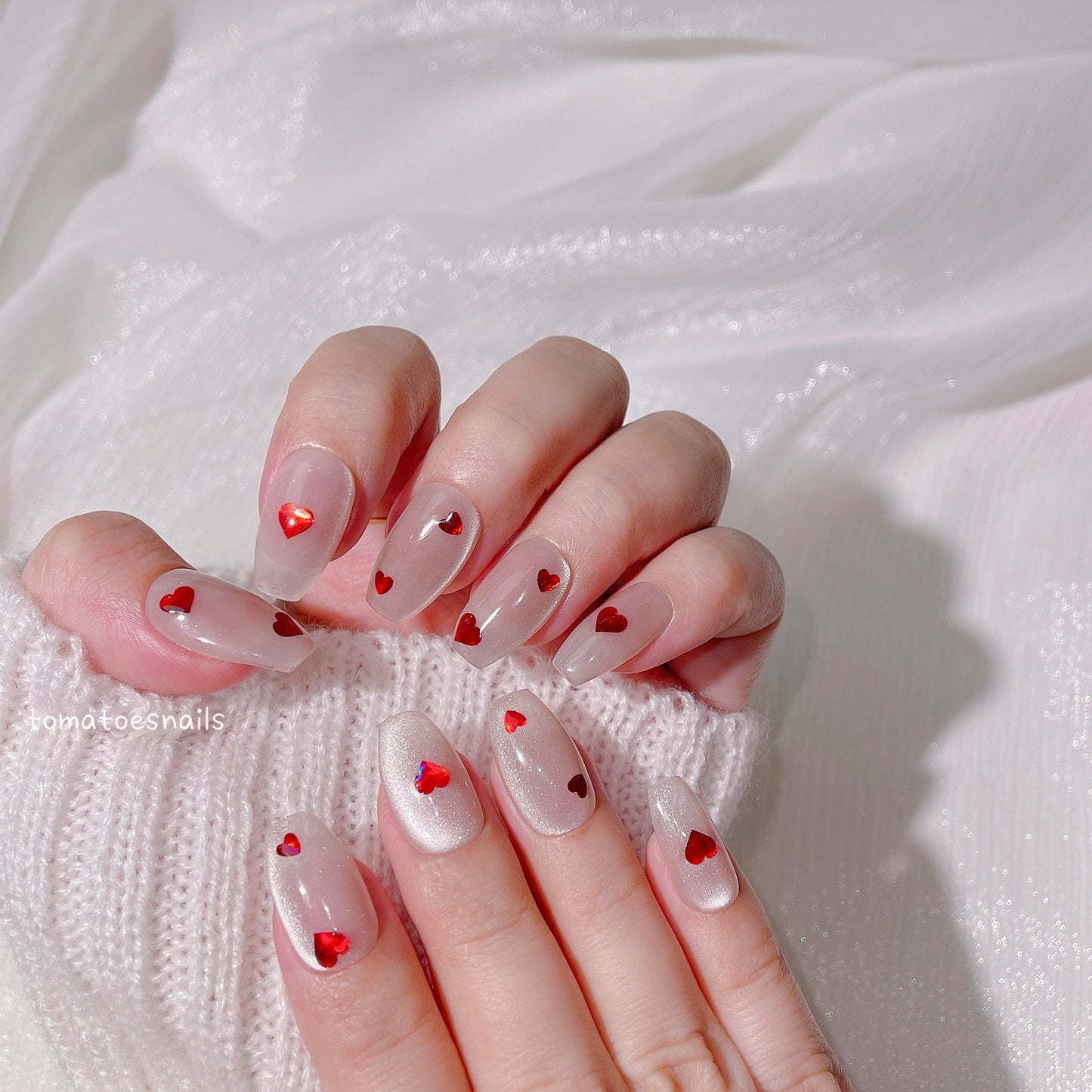 Mini Red Heart Satin