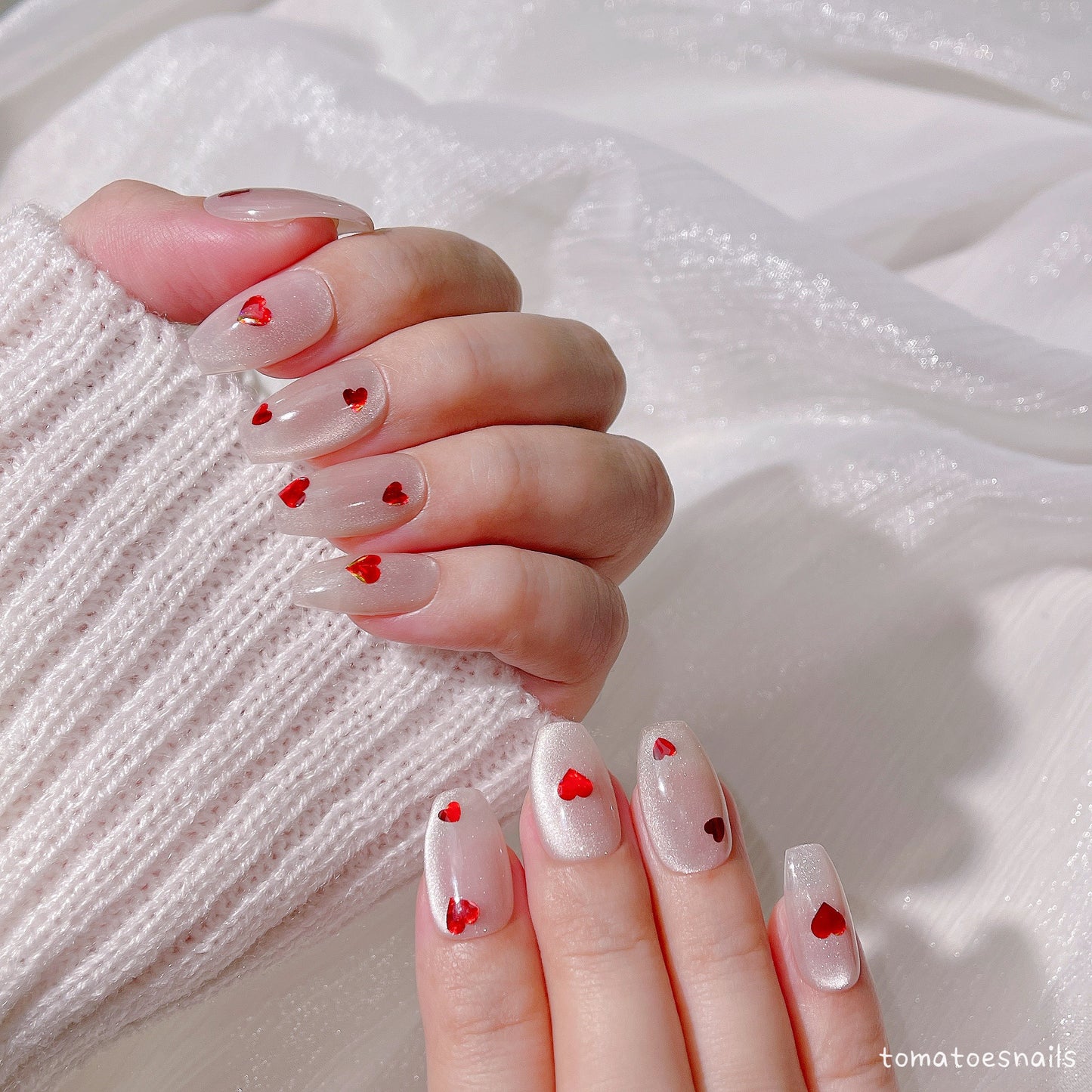 Mini Red Heart Satin