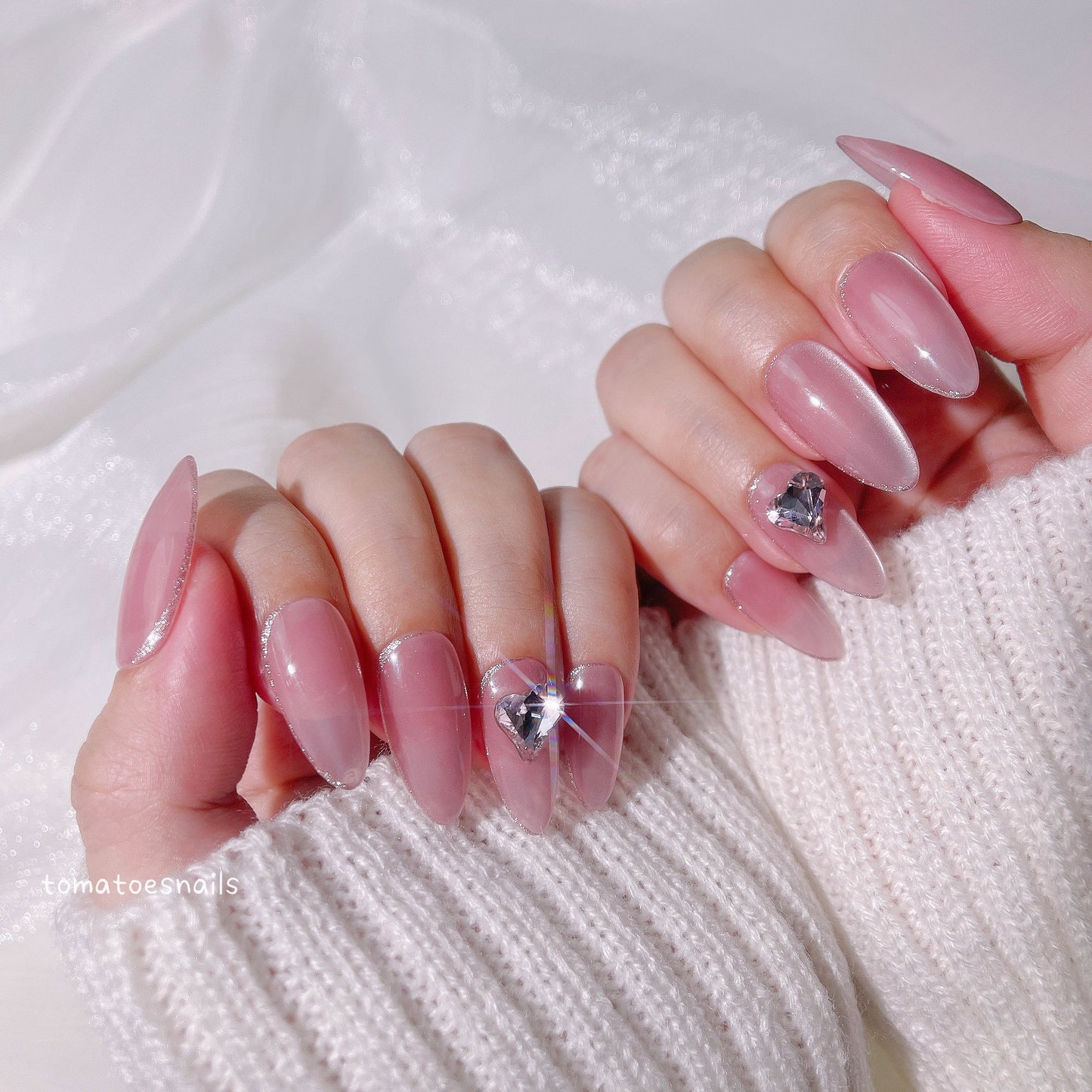 Pink Velvet Heart Gem