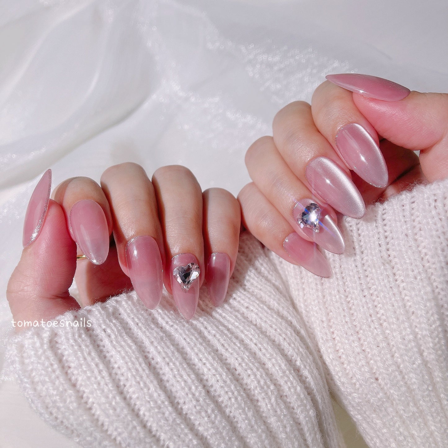 Pink Velvet Heart Gem