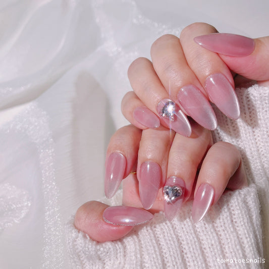 Pink Velvet Heart Gem