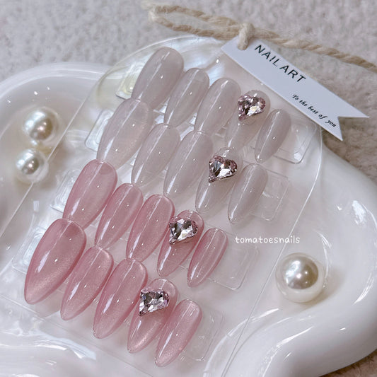 Nude Velvet Heart Gem