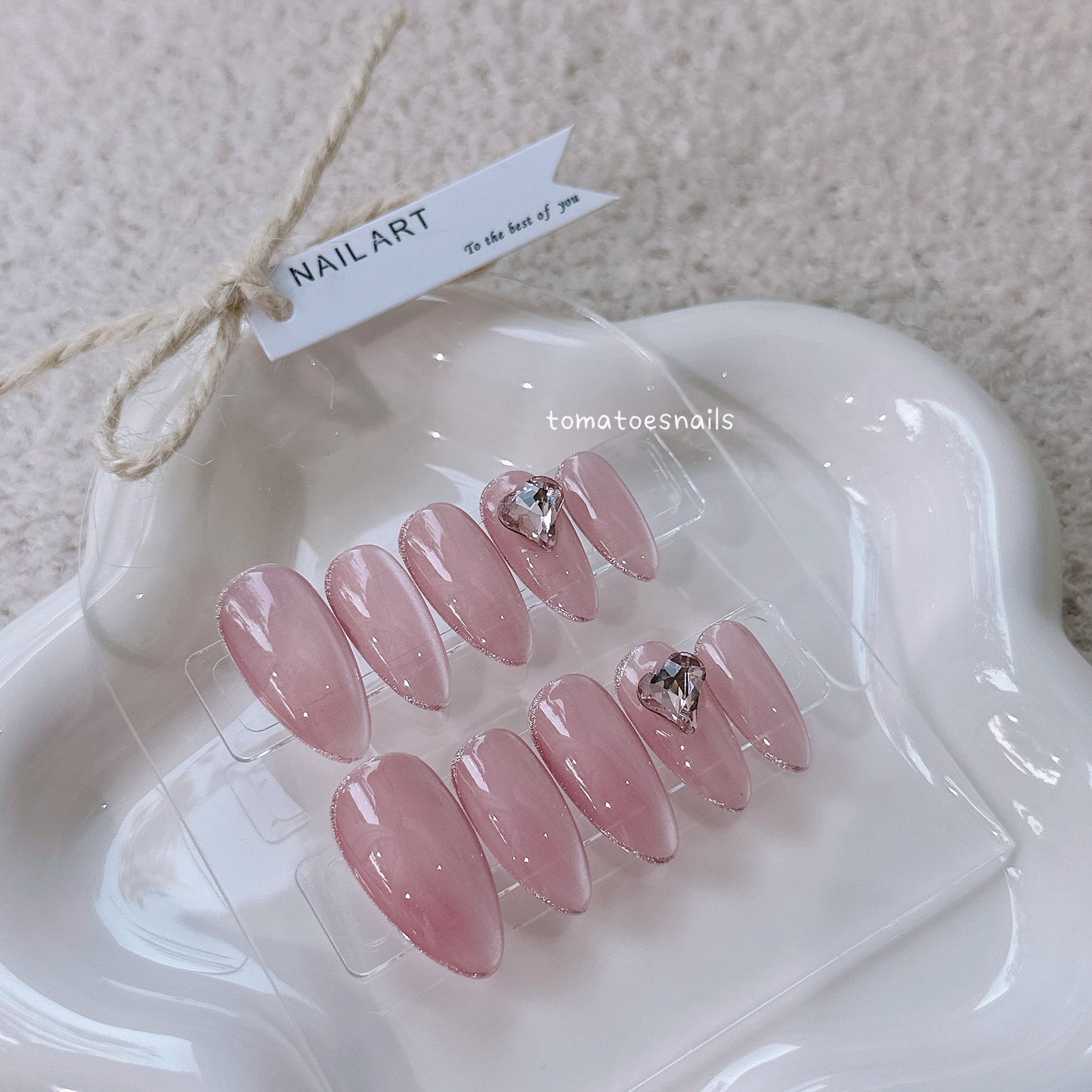Pink Velvet Heart Gem
