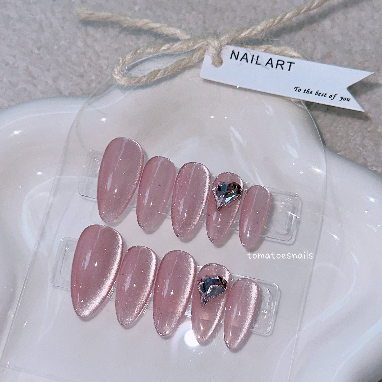 Pink Velvet Heart Gem