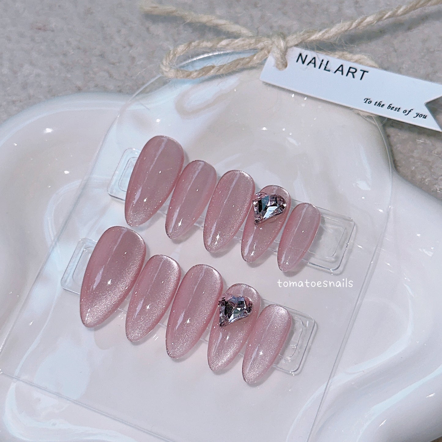Pink Velvet Heart Gem