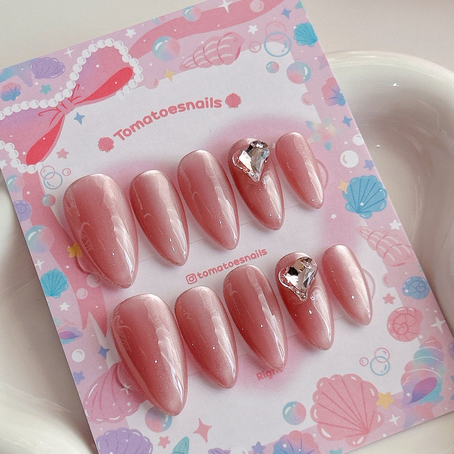 Pink Velvet Heart Gem