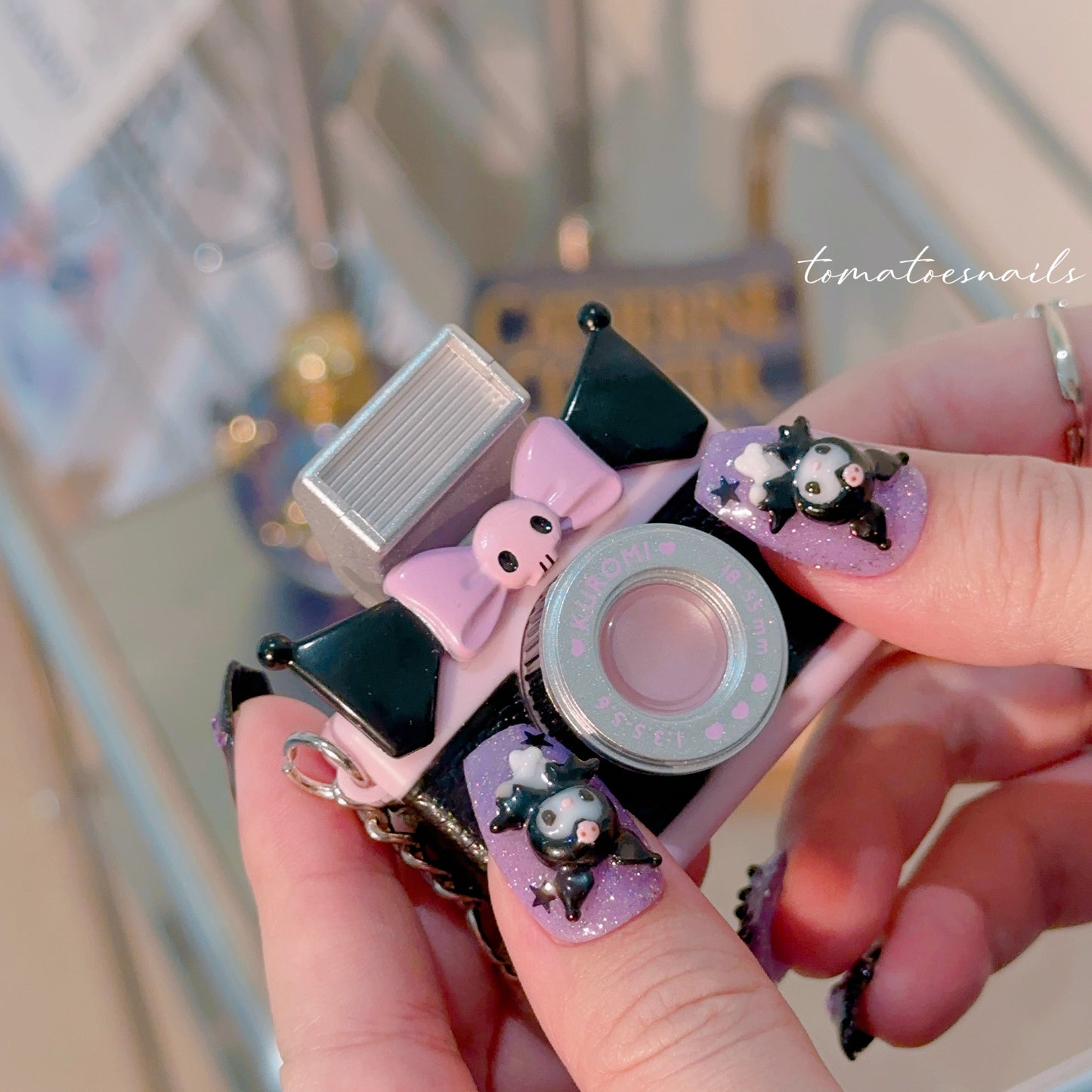 Purple Black Glittery Bunny