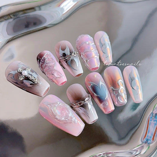 Silver Pink Aurora Chrome