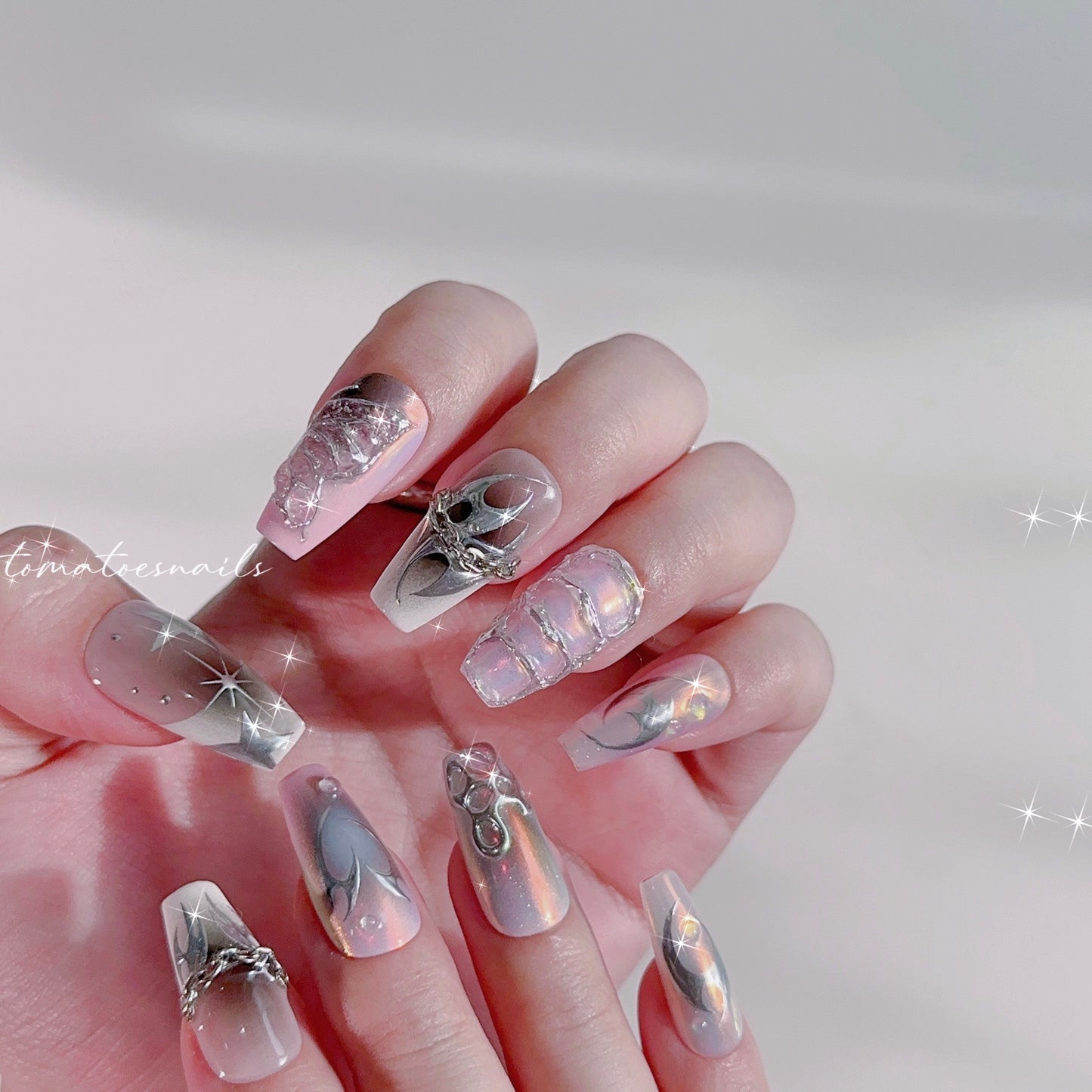 Silver Pink Aurora Chrome