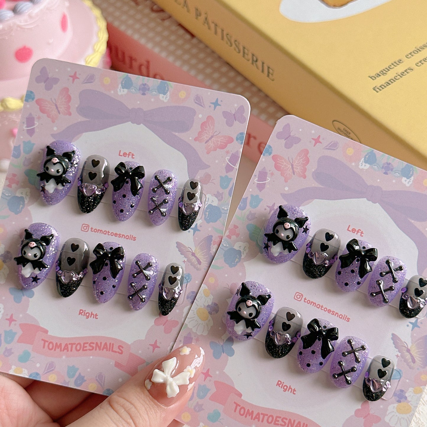 Purple Black Glittery Bunny