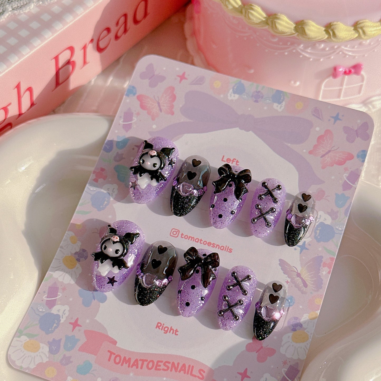 Purple Black Glittery Bunny