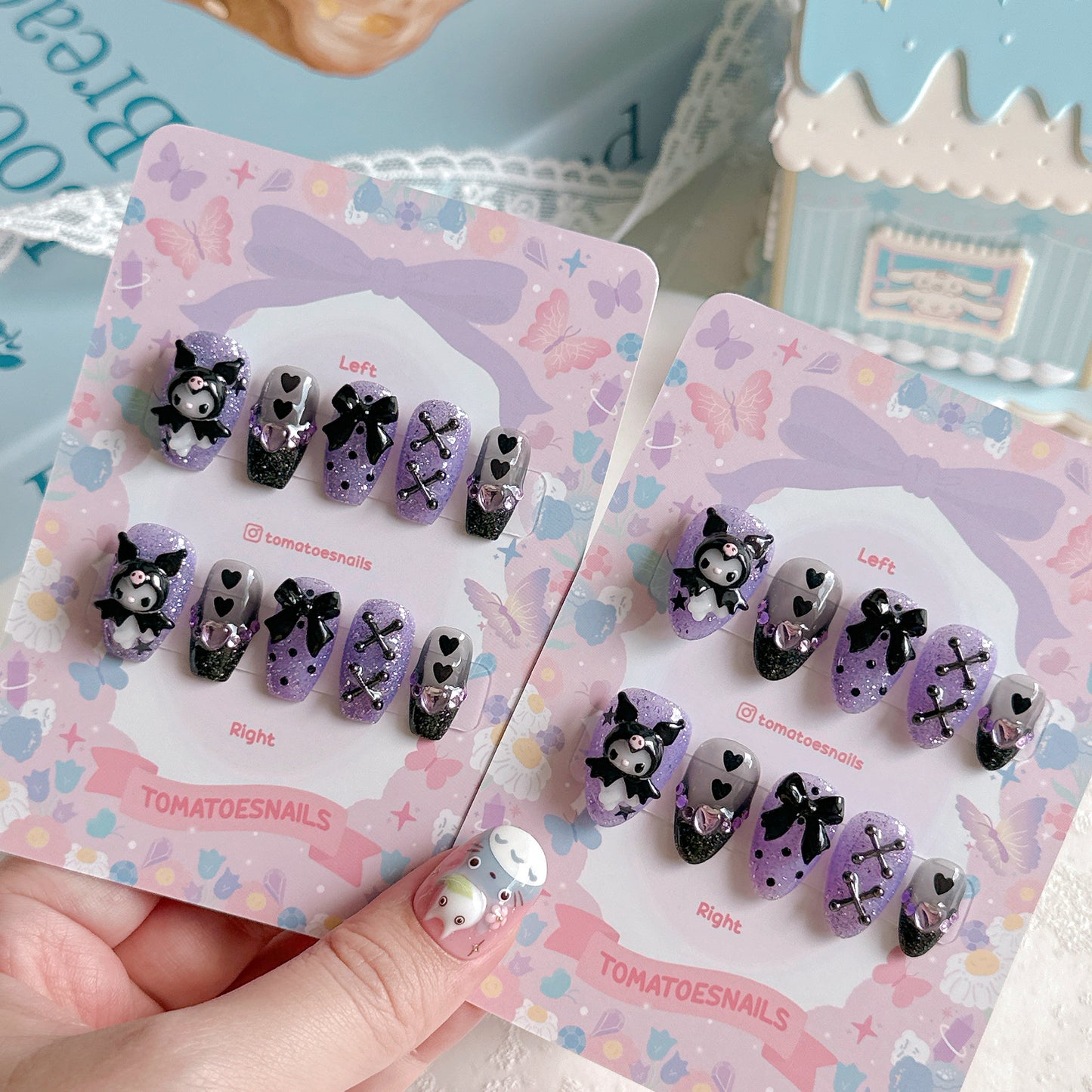 Purple Black Glittery Bunny