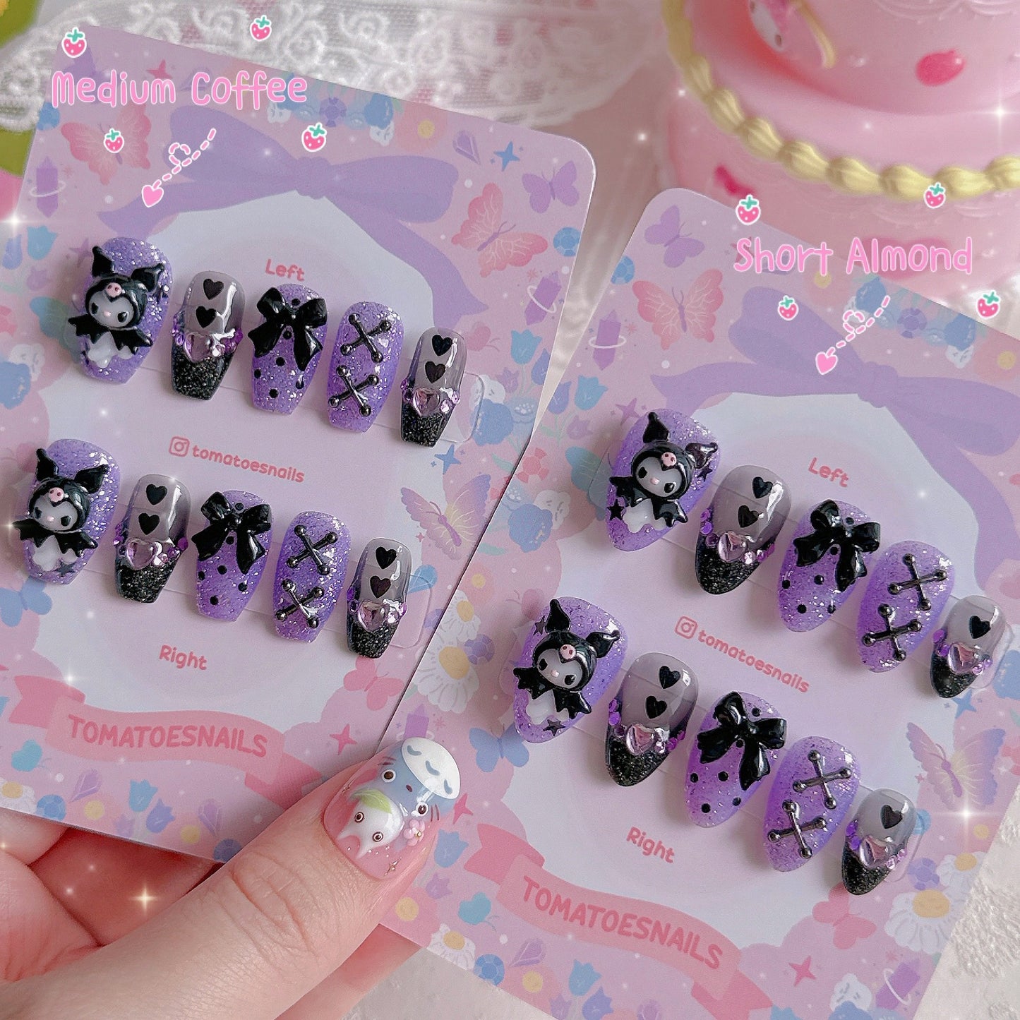 Purple Black Glittery Bunny