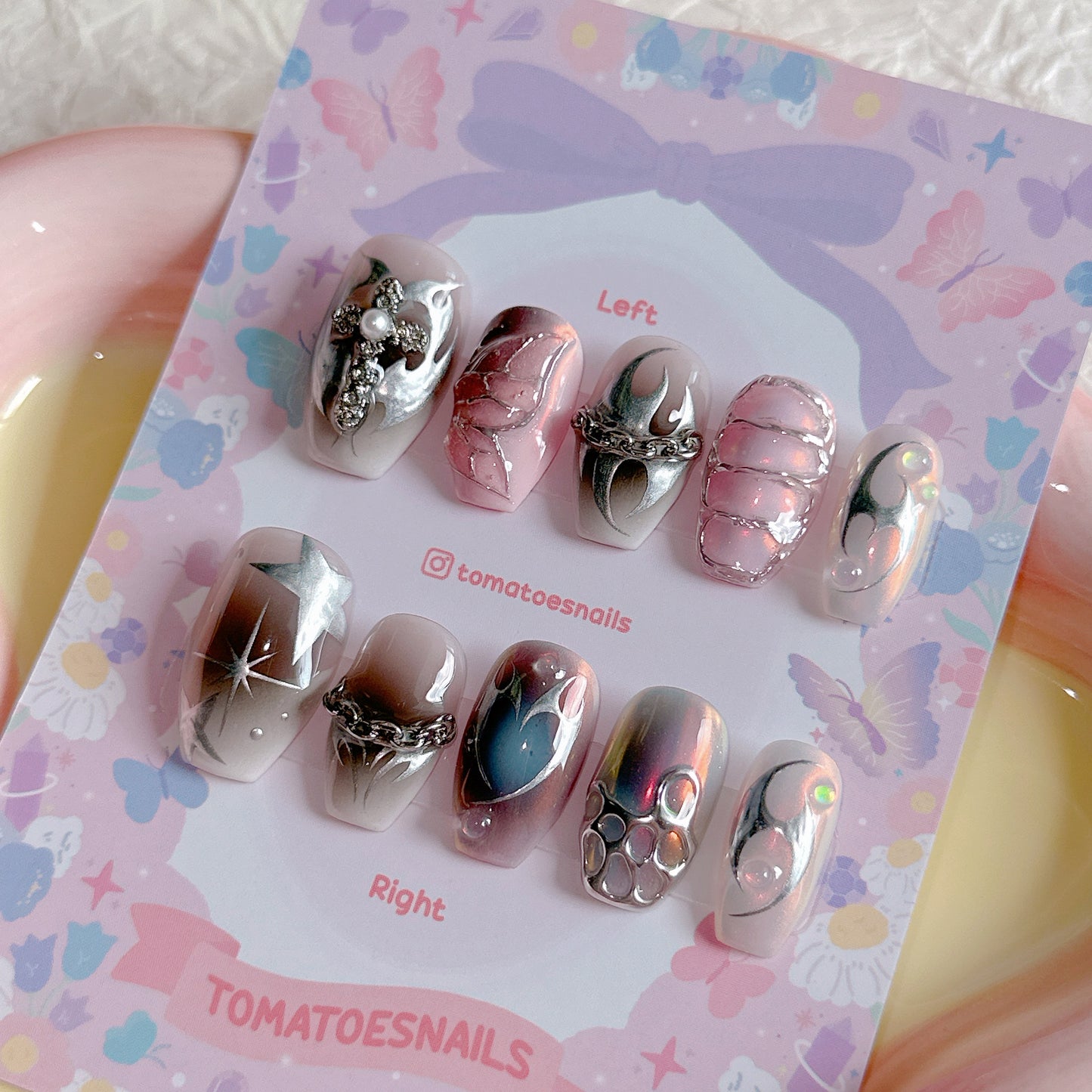 Silver Pink Aurora Chrome