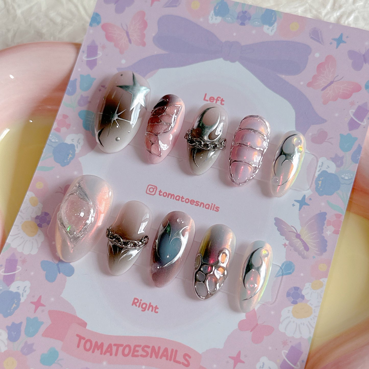 Silver Pink Aurora Chrome