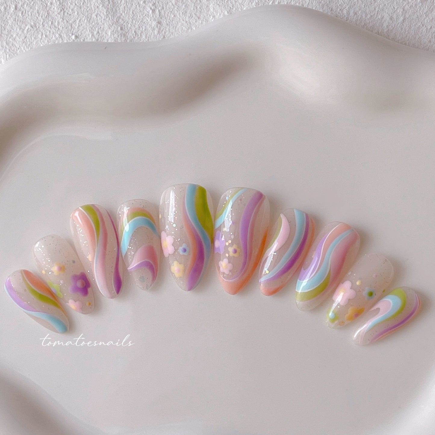 Pastel Flower Swirl