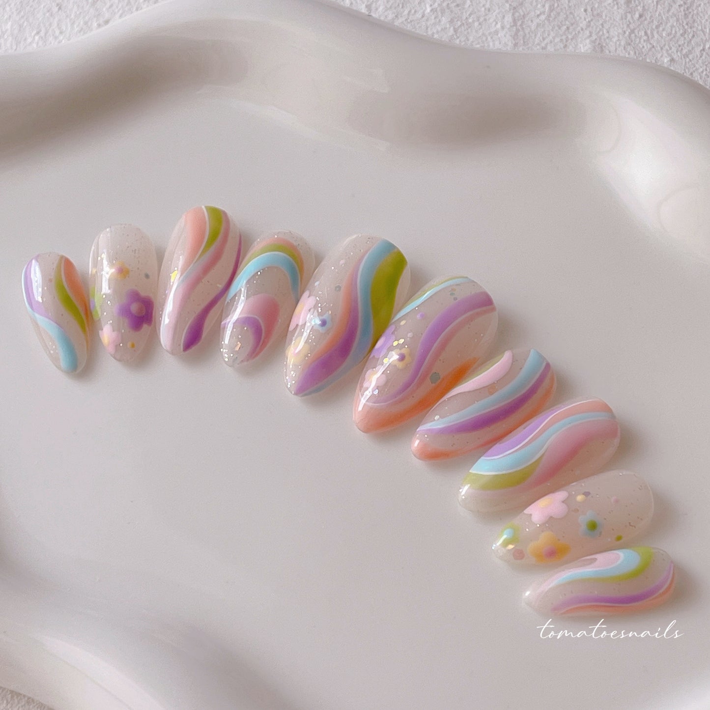 Pastel Flower Swirl