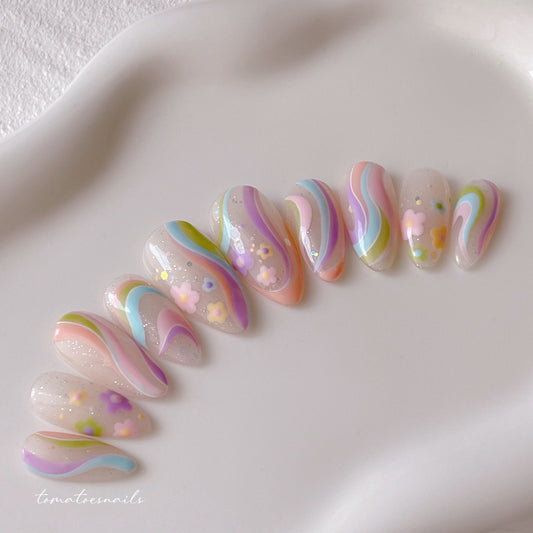 Pastel Flower Swirl