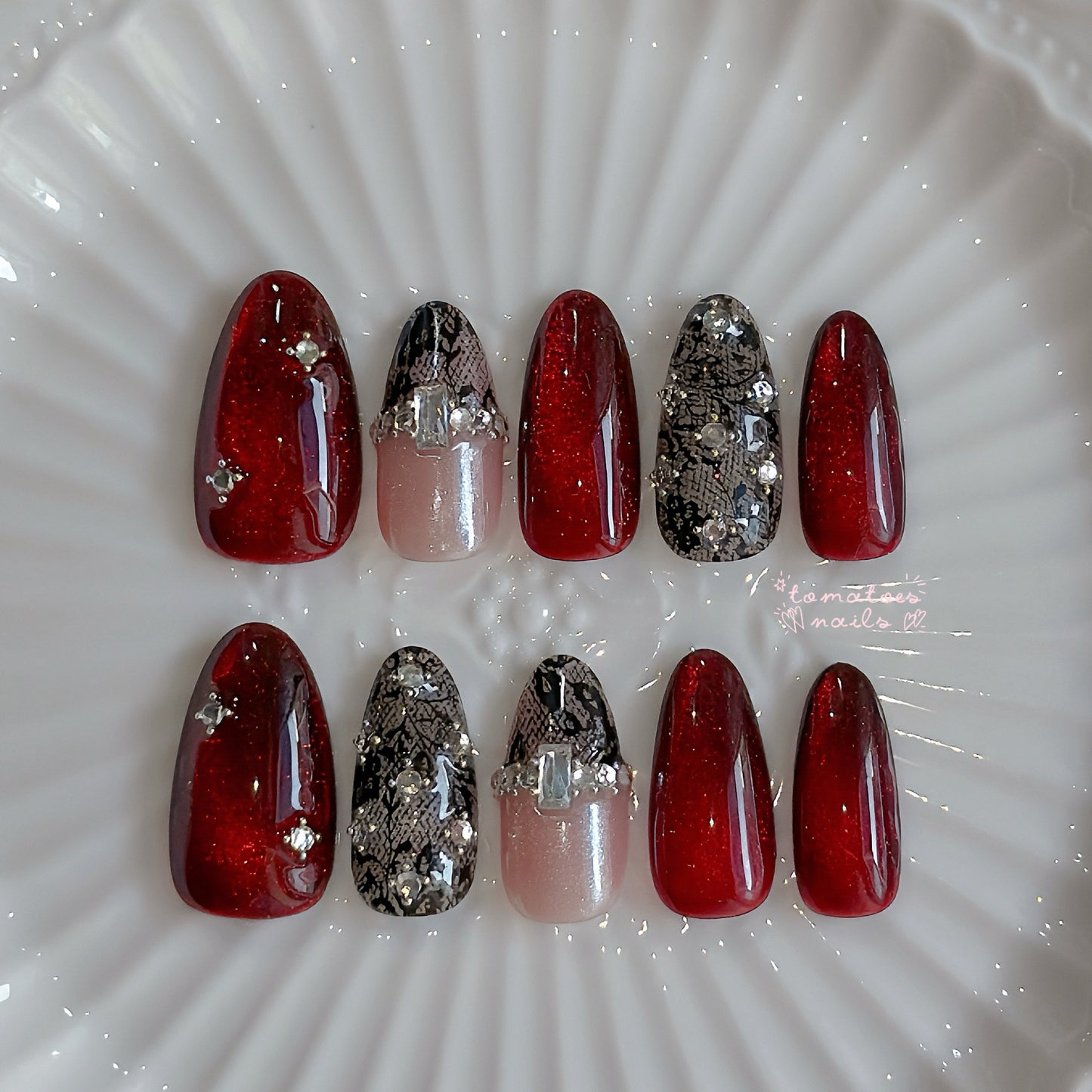Ruby Empress (b/w lace)