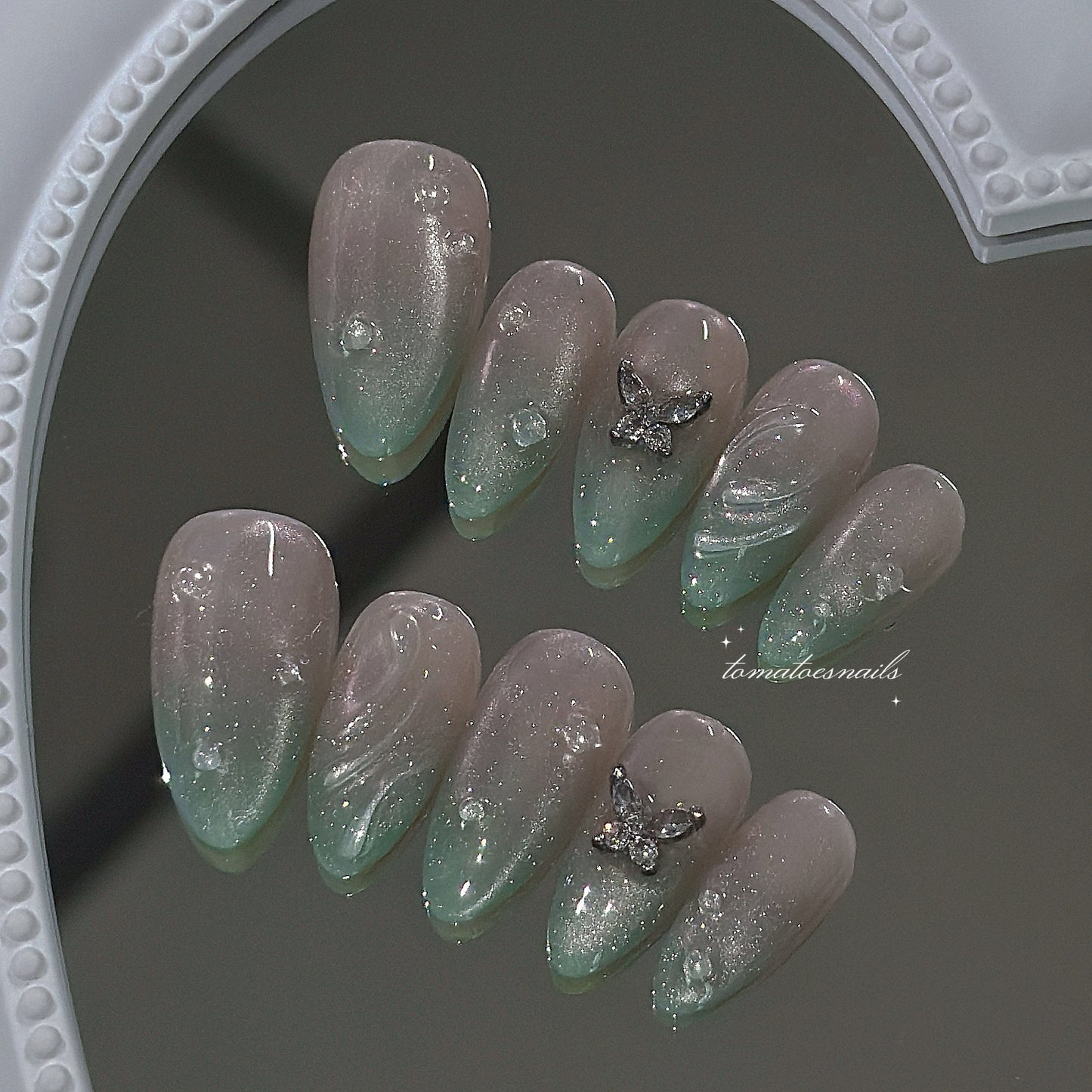 Morning Dew (pink & moonlight cat eye glow)